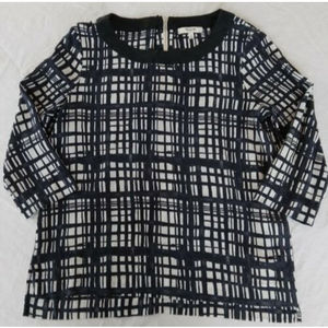 Madewell Top Blouse 3/4 Sleeve Mulberry Silk Size Small